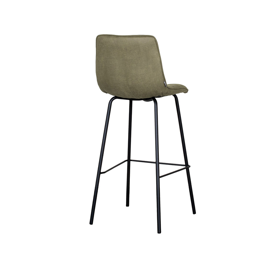 LABEL51 Barkrukken Bistro - Moss - Micro Suede - Hoog