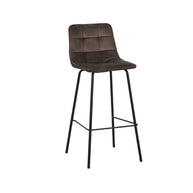 LABEL51 Barkrukken Bistro - Taupe - Fluweel - Hoog
