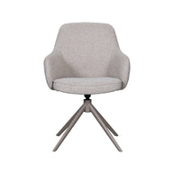LABEL51 Eetkamerstoelen Bern - Naturel - Boucle - Taupe Metalen Frame
