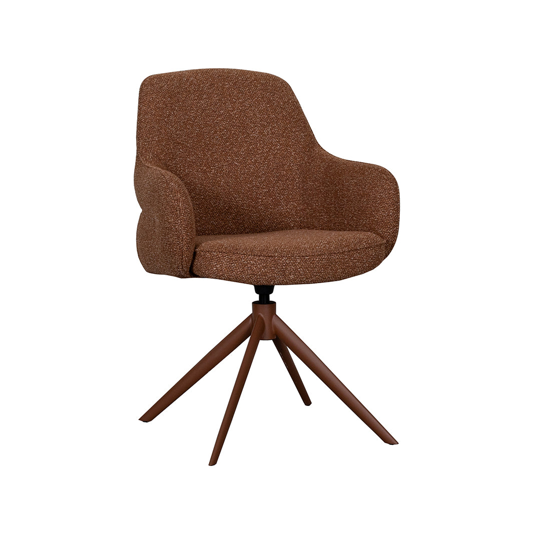 LABEL51 Eetkamerstoelen Bern - Coral - Boucle - Coral Metalen Frame