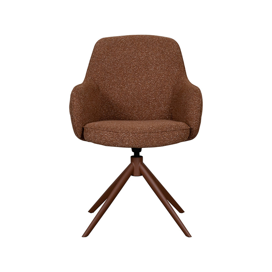 LABEL51 Eetkamerstoelen Bern - Coral - Boucle - Coral Metalen Frame