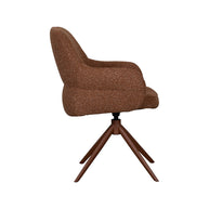 LABEL51 Eetkamerstoelen Bern - Coral - Boucle - Coral Metalen Frame