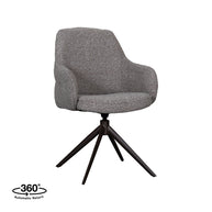 LABEL51 Eetkamerstoelen Bern - Mushroom - Boucle - Brons Metalen Frame