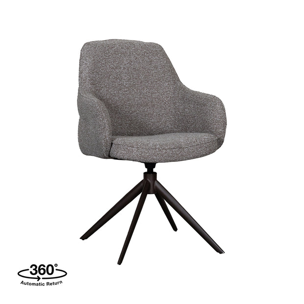 LABEL51 Eetkamerstoelen Bern - Mushroom - Boucle - Brons Metalen Frame