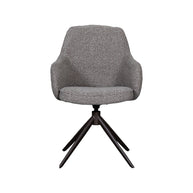 LABEL51 Eetkamerstoelen Bern - Mushroom - Boucle - Brons Metalen Frame