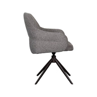 LABEL51 Eetkamerstoelen Bern - Mushroom - Boucle - Brons Metalen Frame