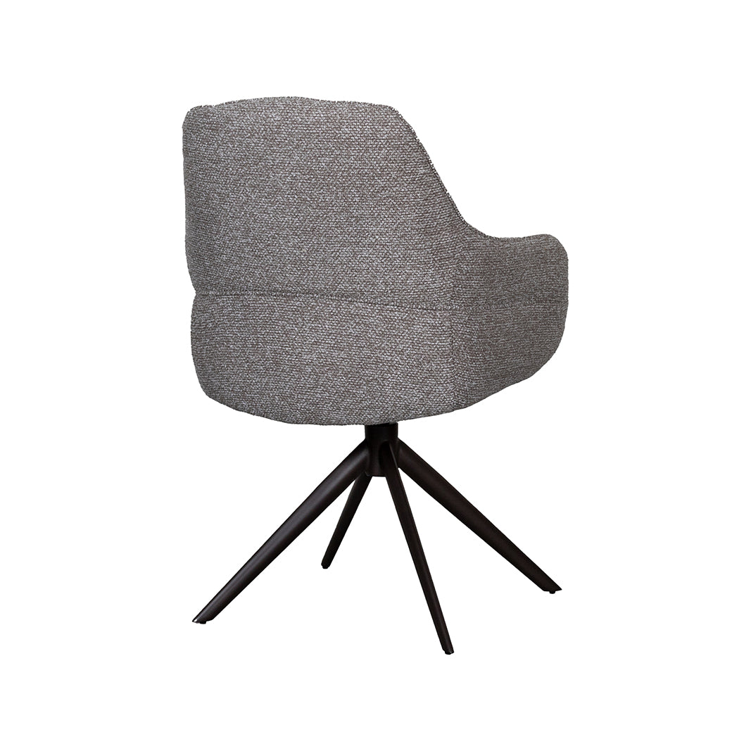 LABEL51 Eetkamerstoelen Bern - Mushroom - Boucle - Brons Metalen Frame