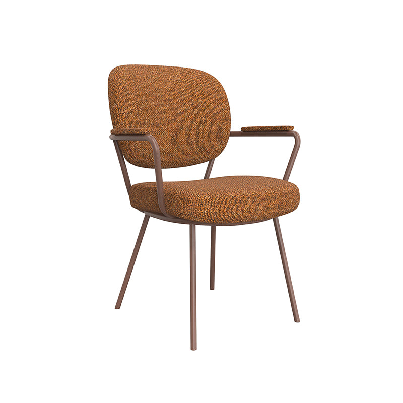 LABEL51 Eetkamerstoelen Lausanne - Coral - Boucle - Coral Metalen Frame