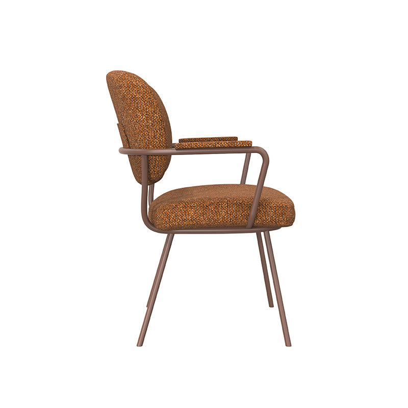 LABEL51 Eetkamerstoelen Lausanne - Coral - Boucle - Coral Metalen Frame
