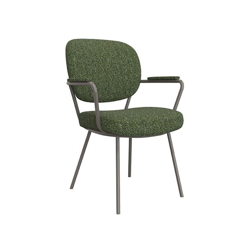 LABEL51 Eetkamerstoelen Lausanne - Forest - Boucle - Forest Metalen Frame