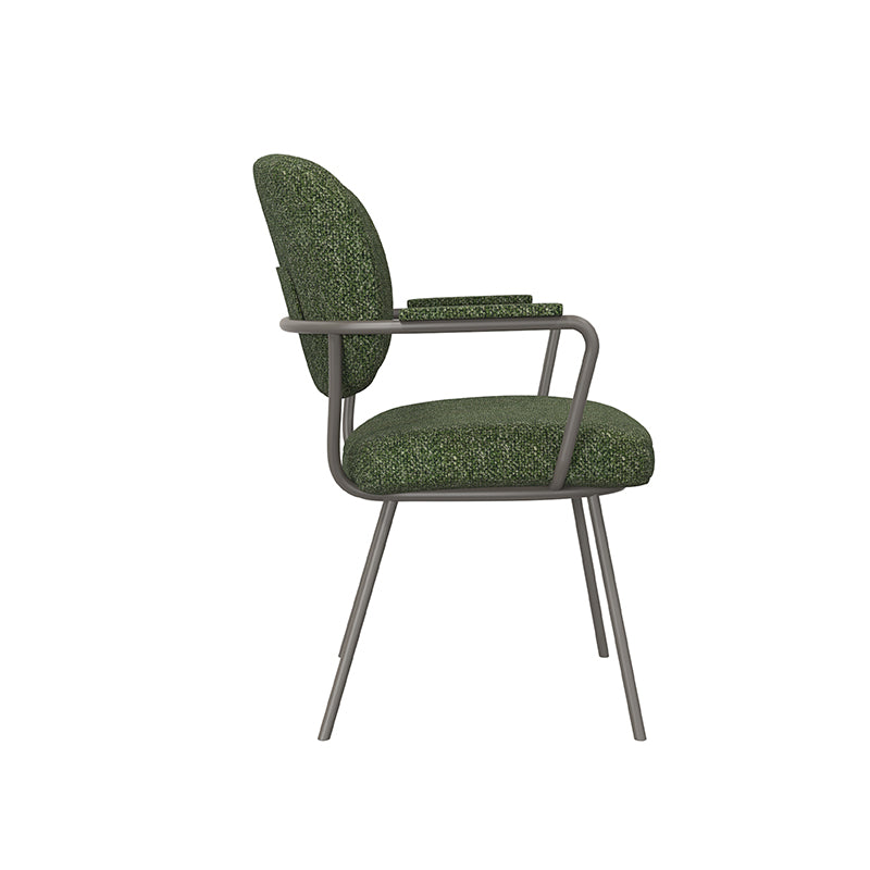 LABEL51 Eetkamerstoelen Lausanne - Forest - Boucle - Forest Metalen Frame
