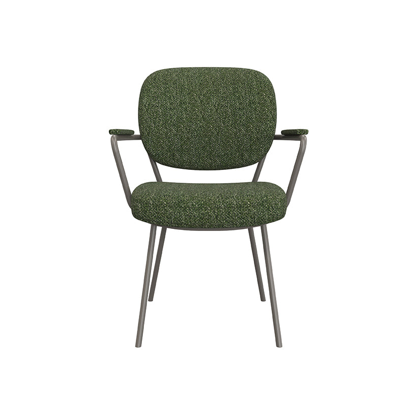 LABEL51 Eetkamerstoelen Lausanne - Forest - Boucle - Forest Metalen Frame