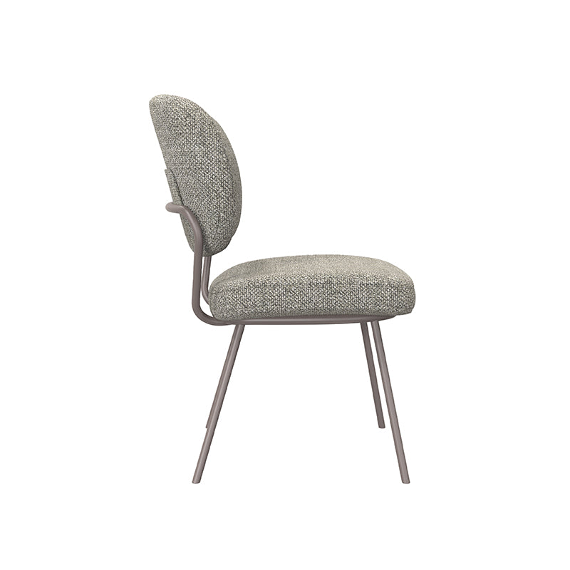LABEL51 Eetkamerstoelen Singapore - Mushroom - Boucle - Brons Metalen Frame