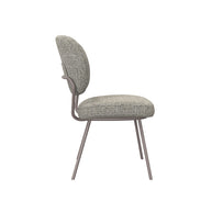 LABEL51 Eetkamerstoelen Singapore - Mushroom - Boucle - Brons Metalen Frame