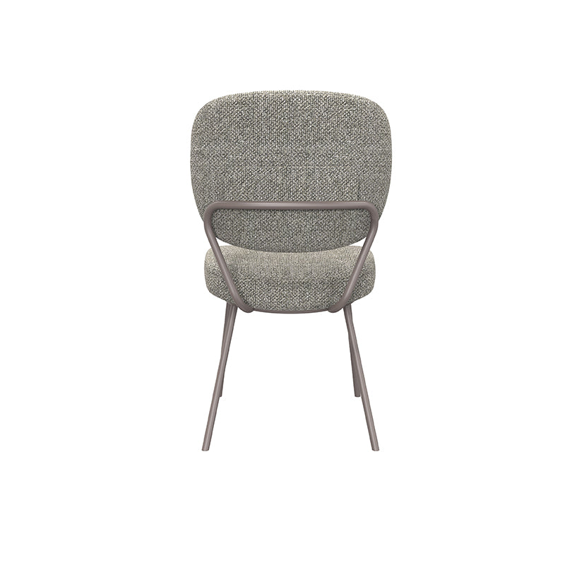 LABEL51 Eetkamerstoelen Singapore - Mushroom - Boucle - Brons Metalen Frame