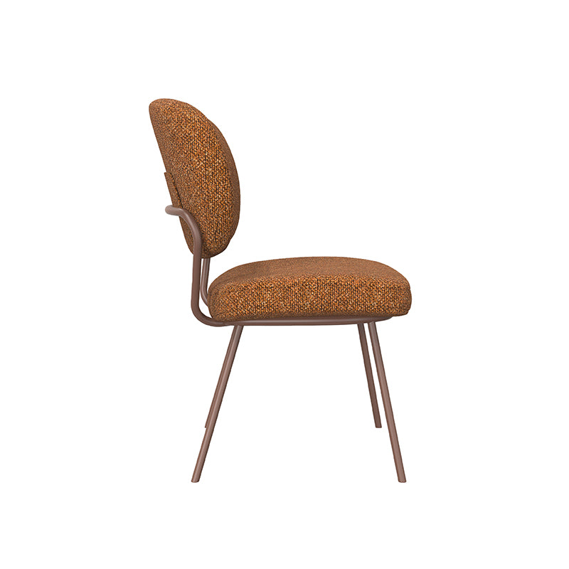 LABEL51 Eetkamerstoelen Singapore - Coral - Boucle - Coral Metalen Frame