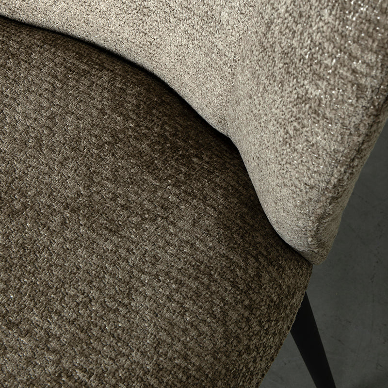 LABEL51 Eetkamerstoelen Vino - Hunter - Chenille - Zwart Metalen Frame