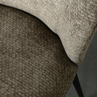 LABEL51 Eetkamerstoelen Vino - Hunter - Chenille - Zwart Metalen Frame