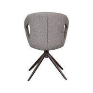 LABEL51 Eetkamerstoelen Zurich - Mushroom - Boucle - Brons Metalen Frame