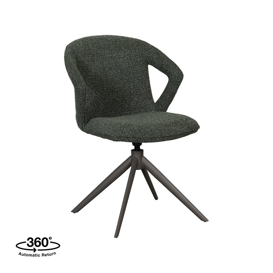 LABEL51 Eetkamerstoelen Zurich - Forest - Boucle - Forest Metalen Frame