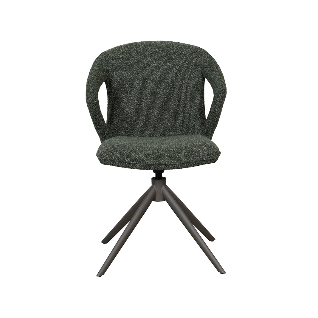 LABEL51 Eetkamerstoelen Zurich - Forest - Boucle - Forest Metalen Frame