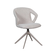 LABEL51 Eetkamerstoelen Zurich - Naturel - Boucle - Taupe Metalen Frame