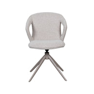 LABEL51 Eetkamerstoelen Zurich - Naturel - Boucle - Taupe Metalen Frame