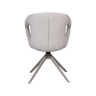 LABEL51 Eetkamerstoelen Zurich - Naturel - Boucle - Taupe Metalen Frame