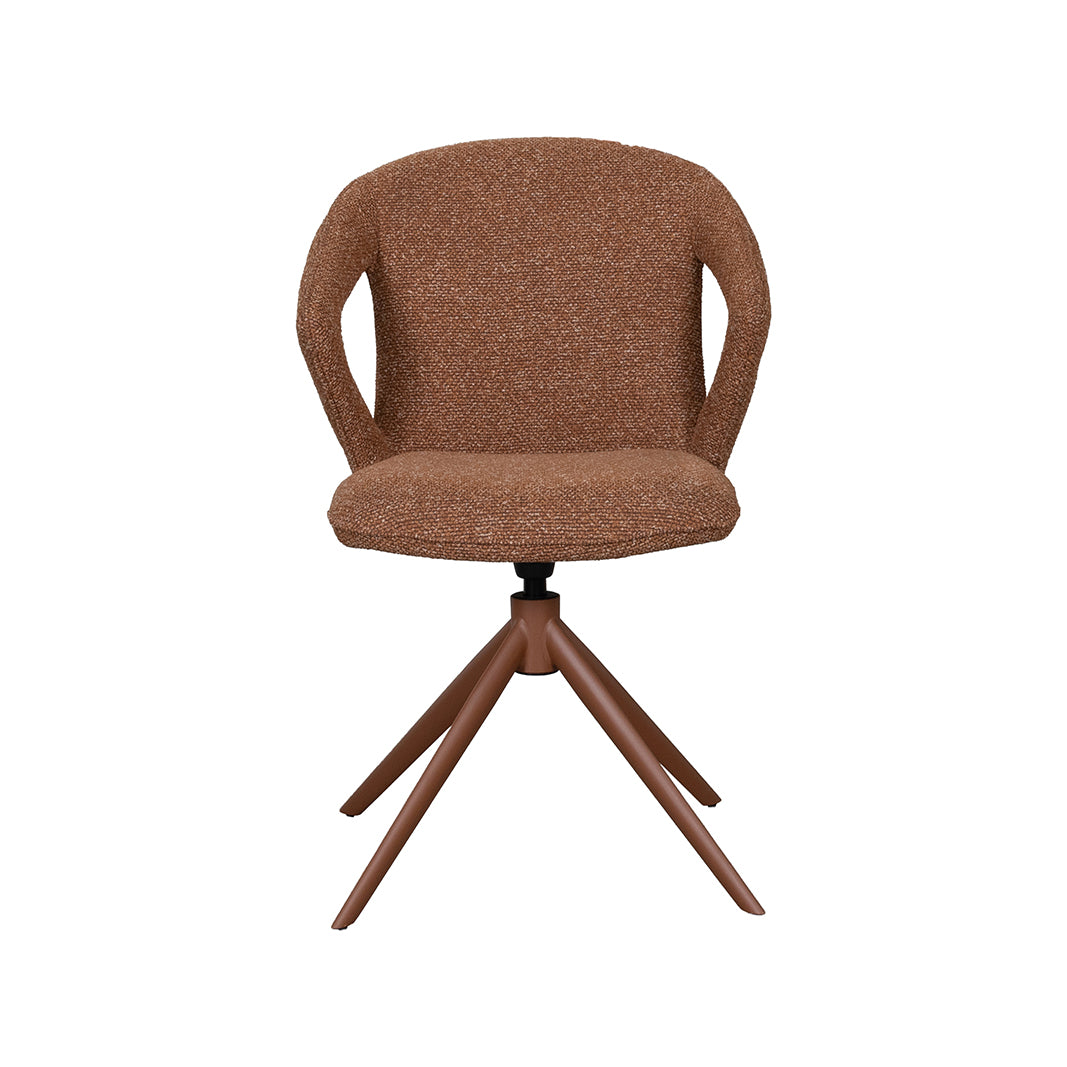 LABEL51 Eetkamerstoelen Zurich - Coral - Boucle - Coral Metalen Frame