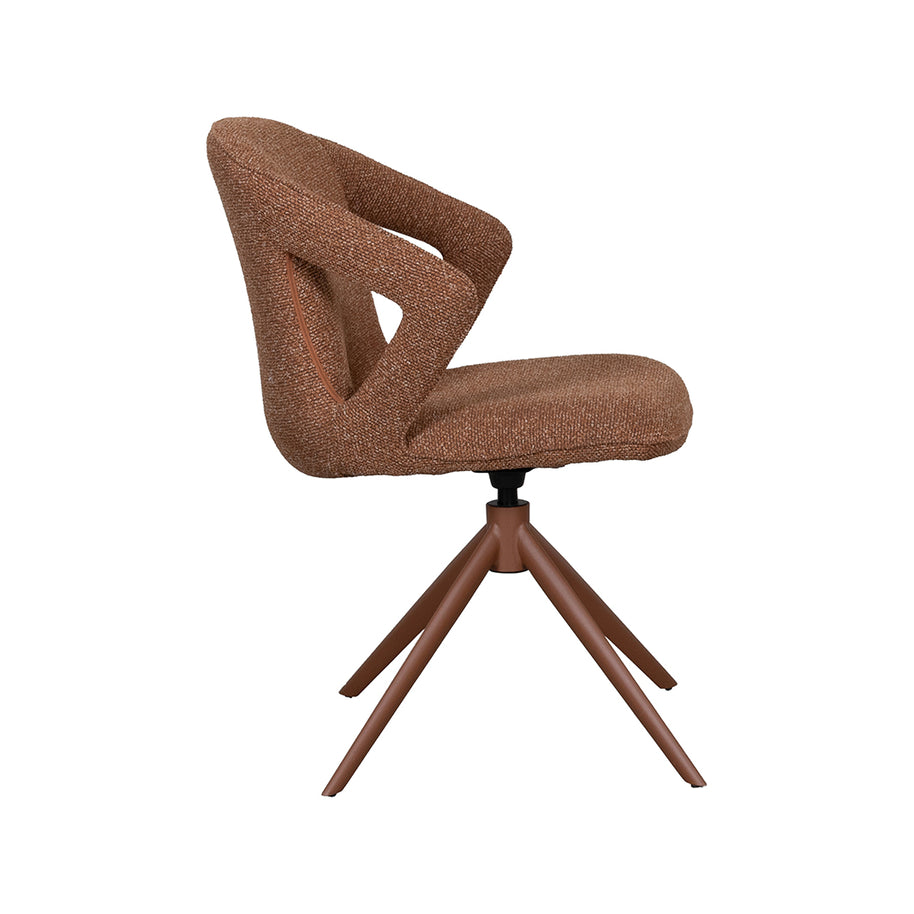LABEL51 Eetkamerstoelen Zurich - Coral - Boucle - Coral Metalen Frame