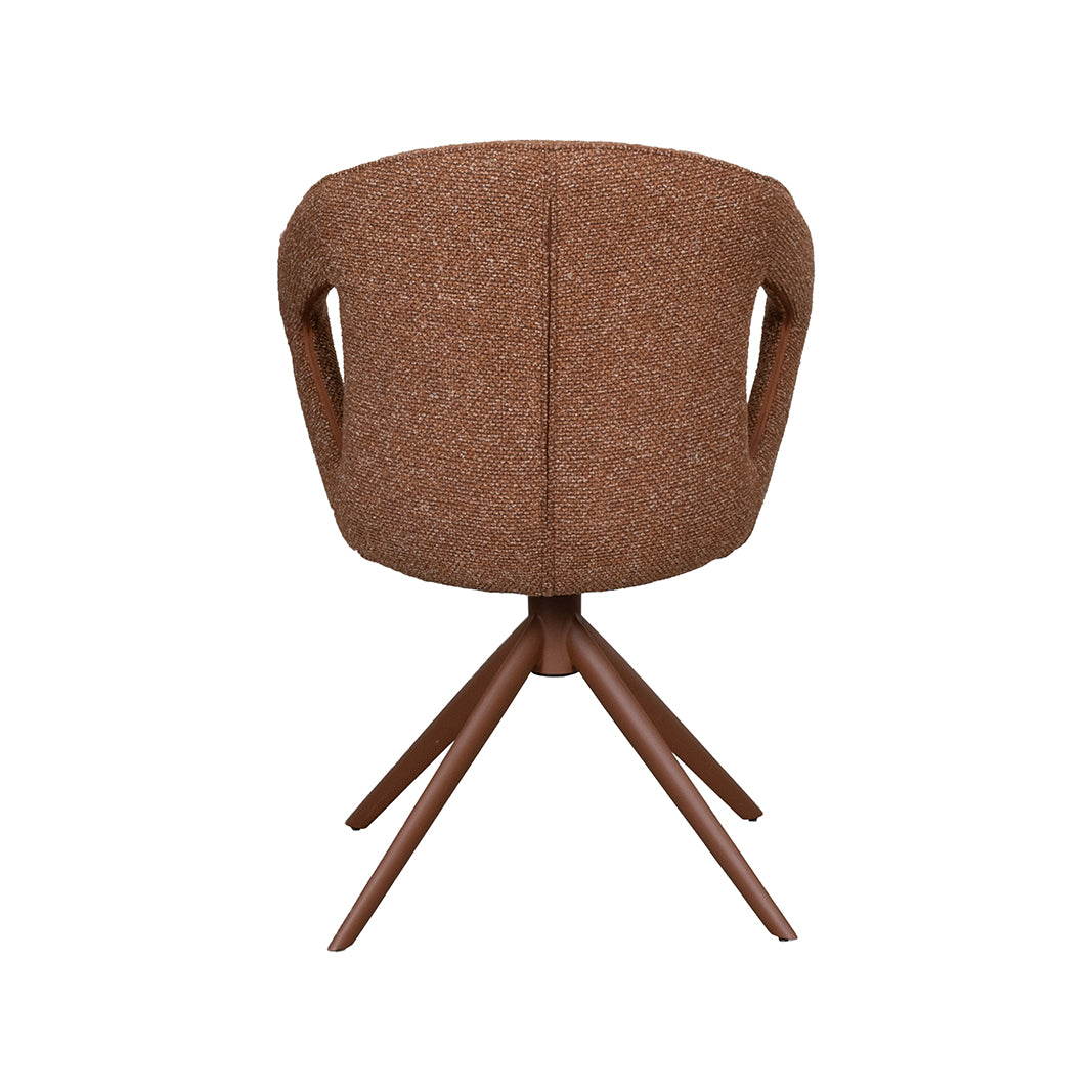 LABEL51 Eetkamerstoelen Zurich - Coral - Boucle - Coral Metalen Frame