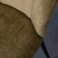 LABEL51 Eetkamerstoelen Vino - Mustard - Chenille - Zwart Metalen Frame