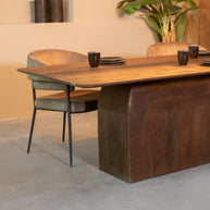 LABEL51 Eetkamertafels Owen - Espresso - Mangohout - 220 cm