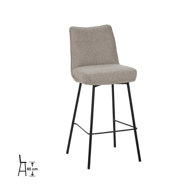 LABEL51 Barkrukken Lennon - Naturel - Royal Boucle - Hoog