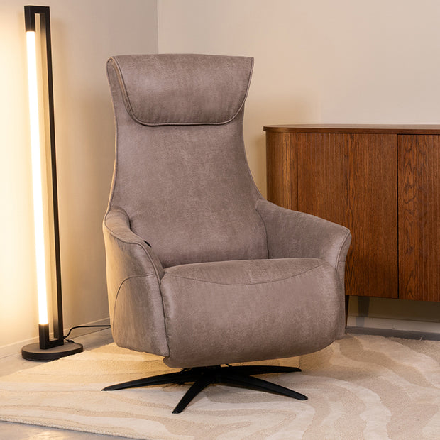 LABEL51 Fauteuils Lund - Taupe - Kunstleder - 2-Motorig - Met Massagefunctie