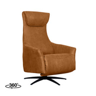 LABEL51 Fauteuils Lund - Cognac - Kunstleder - 2-Motorig - Met Massagefunctie