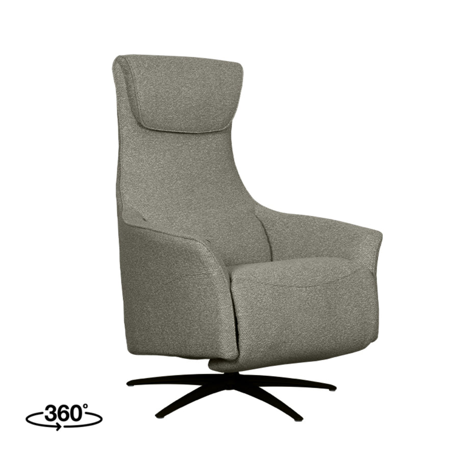LABEL51 Fauteuils Lund - Mushroom - Boucle - 2-Motorig - Met Massagefunctie