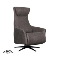 LABEL51 Fauteuils Lund - Antraciet - Kunstleder - 2-Motorig - Met Massagefunctie