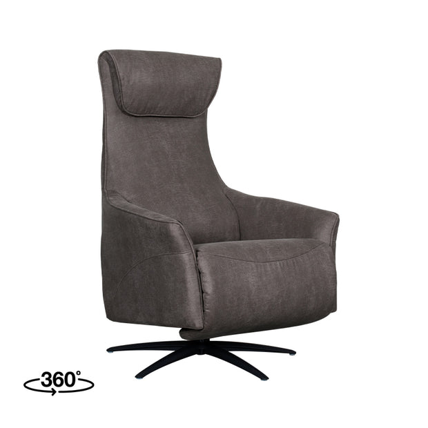 LABEL51 Fauteuils Lund - Antraciet - Kunstleder - 2-Motorig - Met Massagefunctie