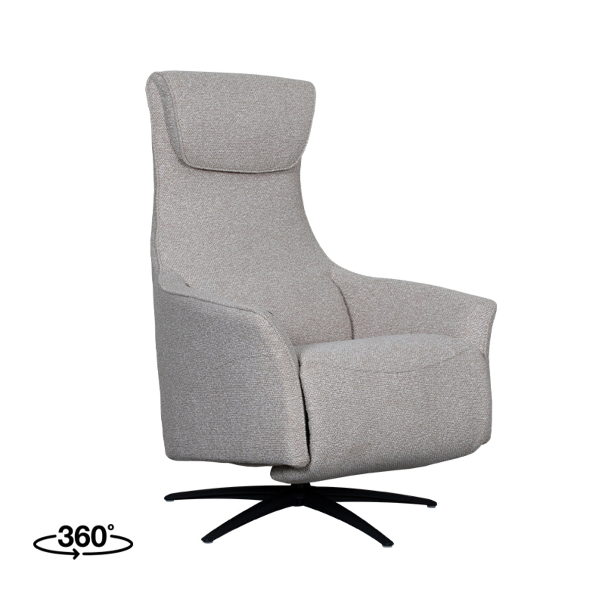LABEL51 Fauteuils Lund - Naturel - Boucle - 2-Motorig - Met Massagefunctie