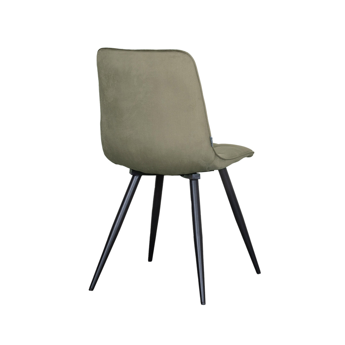 LABEL51 Eetkamerstoelen Bistro - Hunter - Velvet - Zwart Metalen Frame