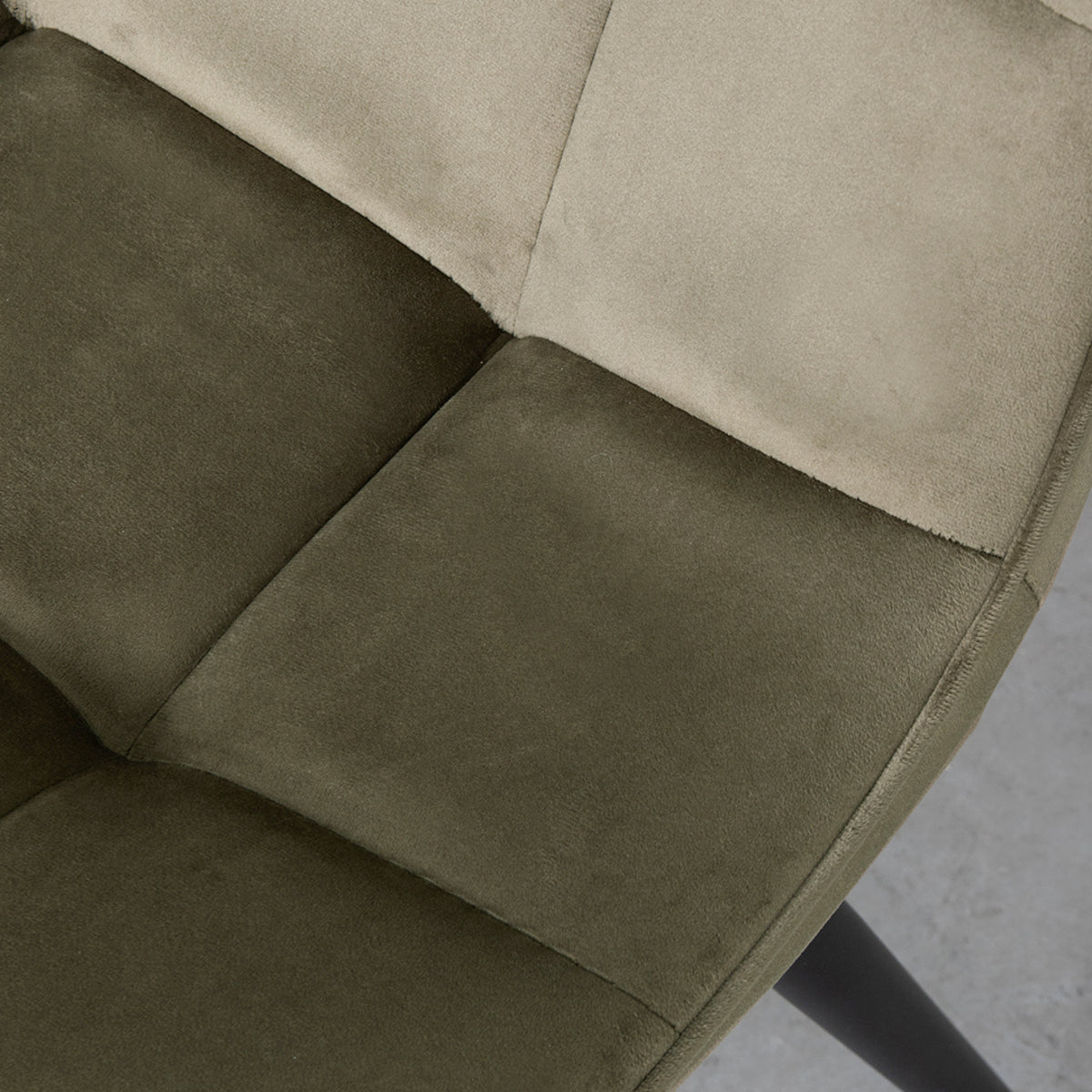 LABEL51 Eetkamerstoelen Bistro - Hunter - Velvet - Zwart Metalen Frame