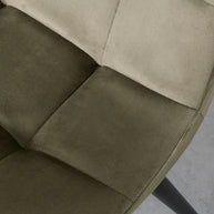LABEL51 Eetkamerstoelen Bistro - Hunter - Velvet - Zwart Metalen Frame