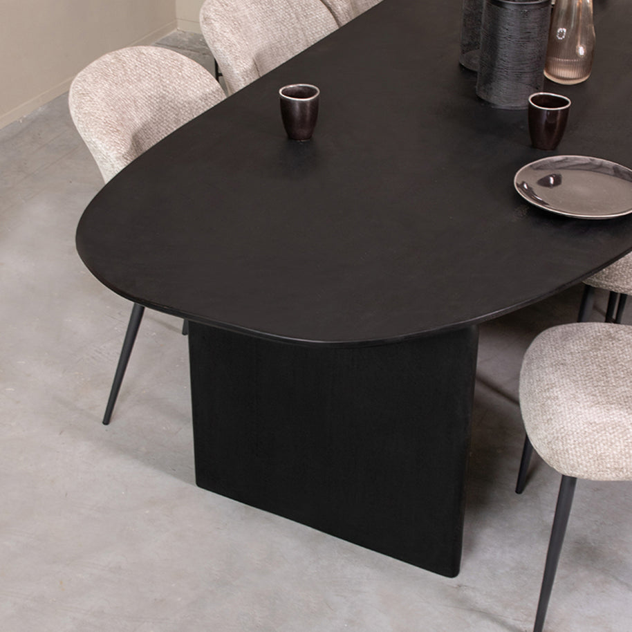 LABEL51 Eetkamertafels Cooper - Zwart - Mangohout - 210 cm