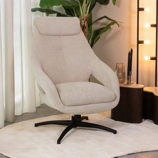 LABEL51 Fauteuils Maxwell - Naturel - Chenille - One Size