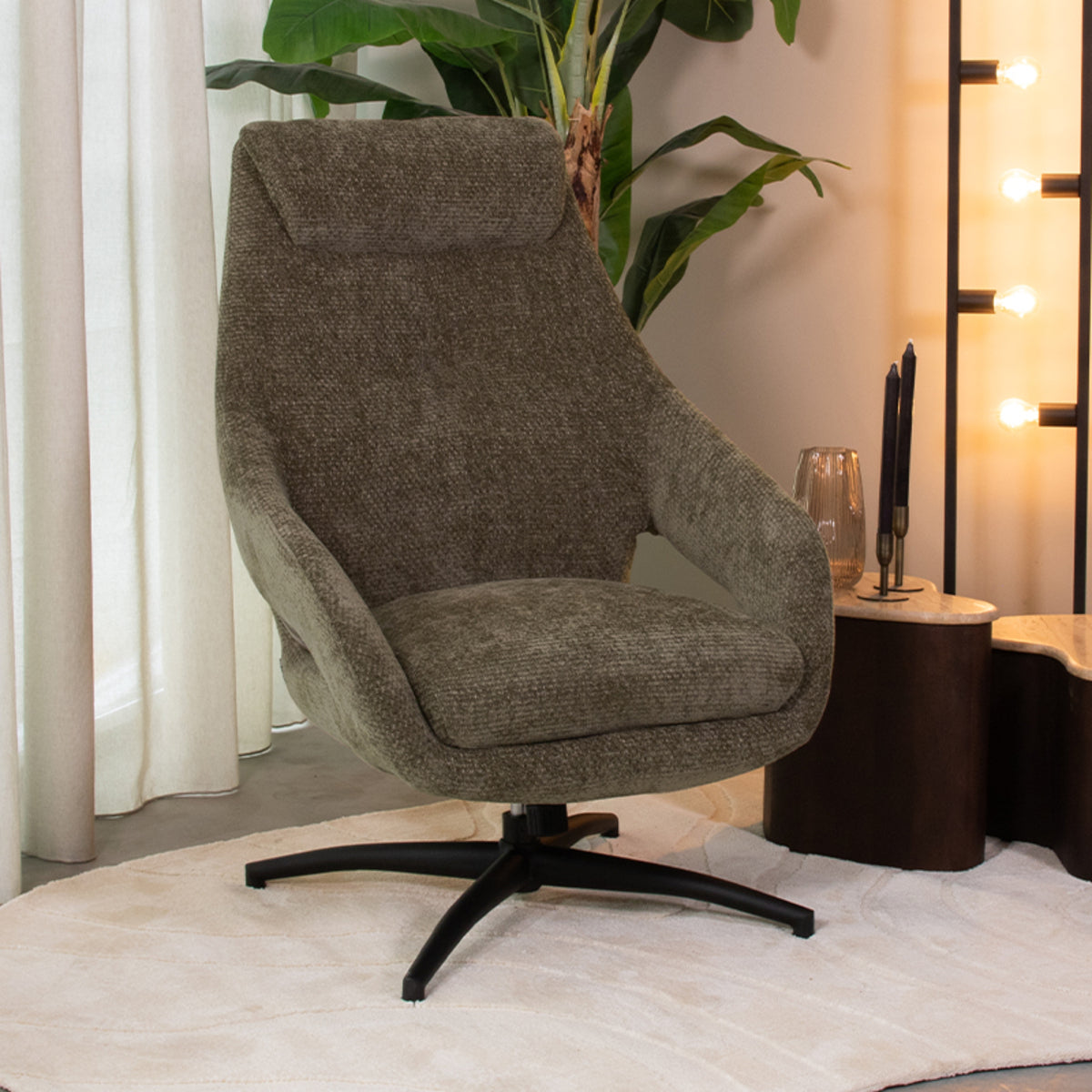 LABEL51 Fauteuils Maxwell - Hunter - Chenille - One Size
