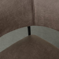 LABEL51 Eetkamerstoelen Luuk - Taupe - Kunstleder - Zwart Metalen Frame