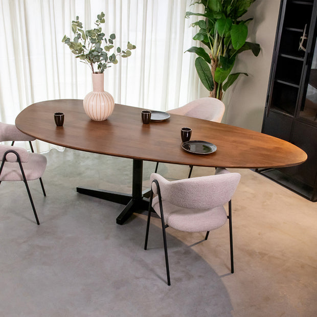 LABEL51 Eetkamertafels Rosie - Nature Smooth - Mangohout - 180 cm