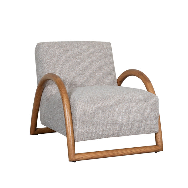 LABEL51 Fauteuils Viggo - Naturel - Boucle - Naturel Houten Frame