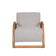 LABEL51 Fauteuils Viggo - Naturel - Boucle - Naturel Houten Frame